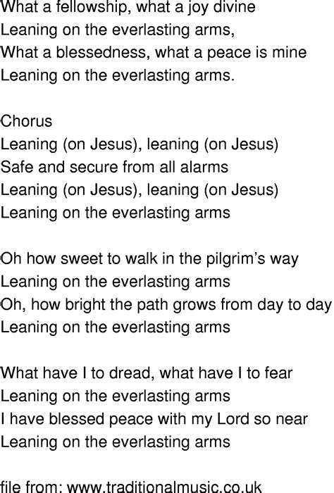 leaning on the everlasting arms lyrics